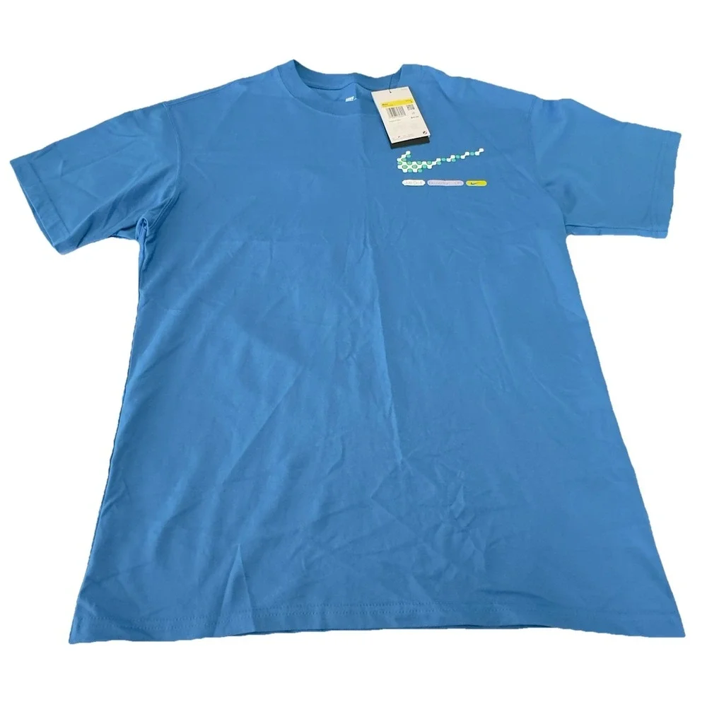 Nike Sportswear Men's Max90 Roomy Fit T-Shirt CD4 Light Photo Blue Size S NWT